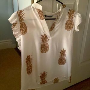 Shein Pineapple dress shirt. Never worn.